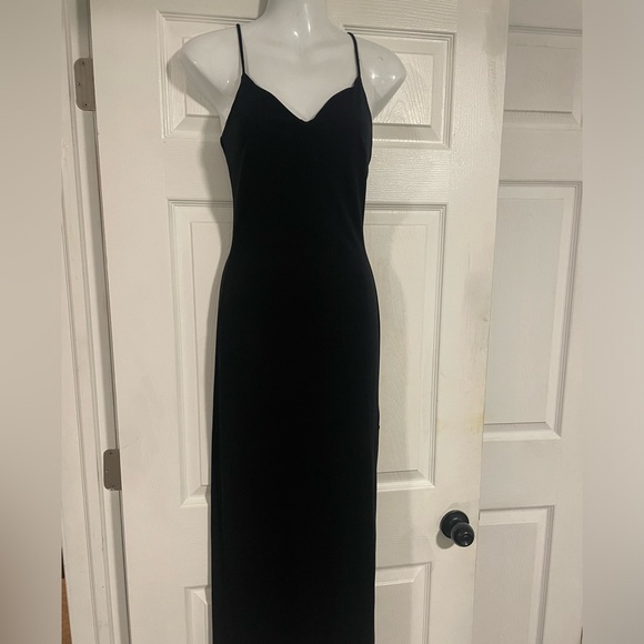 Black maxi dress with side slit by C'est Moi size S - Picture 2 of 5